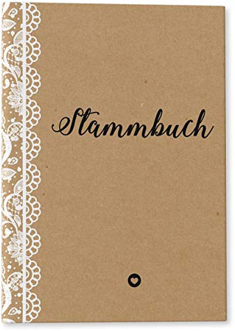 Stammbuch der Familie - modernes Familienstammbuch - Hochzeit Standesamt - Hardcover 16x21cm (Vintage Spitzen)
