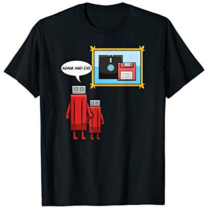 Computer Nerd Geek IT USB Stick Floppy Disc T-Shirt
