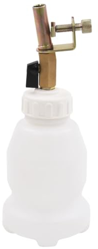 vidaXL Brake Fluid Refill Bottle/Bleeder 1L - White Durable Plastic for Motorcycles & Automotives