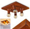 Deckenleuchte Kimstad, Deckenlampe aus Metall in Rost, 4-flammig, 4 x E27 -Fassung, Spot im Retro/Vintage-Design im Used-Look, ohne Leuchtmittel