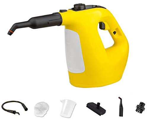 Handheld Pressurized Steam Cleaner 360ml Big Capacity Multi-Purpose with 6-Piece Accessories for Stain Removal, Carpets, Curtains, Bed Bug Control, Car Seats