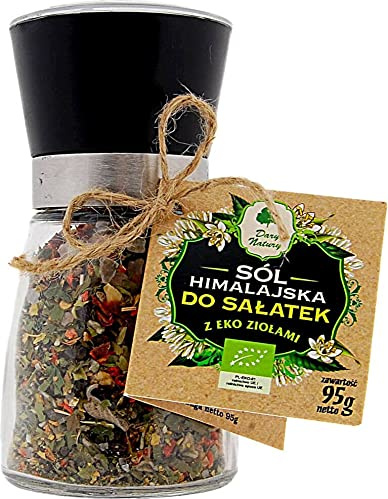Sal del Himalaya en un molinillo con hierbas BIO para ensaladas 95 g - Dary Natury