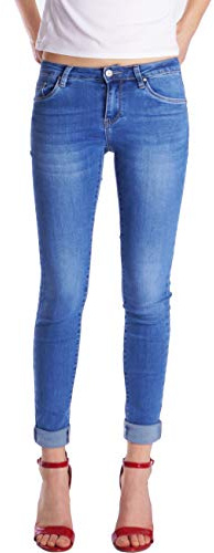 Fraternel Pantalon Jeans Femme Skinny Taille Basse