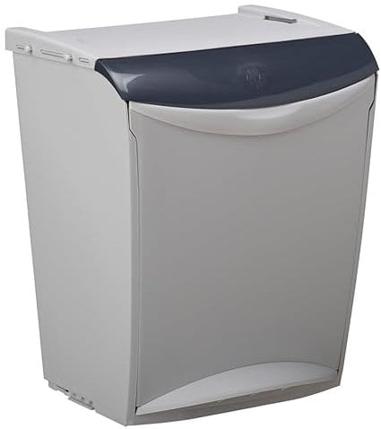 Poubelle de tri 25L, Seau intérieur, Fixation murale ou à poser, Ouverture par pédale ou manuelle, Idéal pour le tri sélectif, BAKATRI ROSSIGNOL
