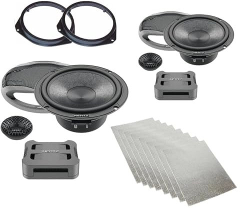 Superauto hi-fi Kit 4 casse CK 165 Woofer Tweeter Griglie supporti + Insonorizzante Portiere Compatibile con FIAT 500 L dal 2012 Anteriore