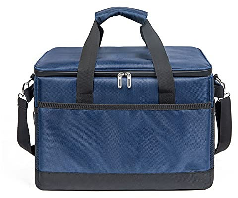 Ledph KüHltasche Einkauf, Bierkasten KüHltasche, KüHltasche Einkaufstasche, Cool Bag für Lebensmitteltransport Erwachsene Kinder Arbeit, Blau,35l