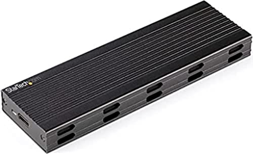 StarTech.com USB-C 10Gbps to M.2 NVMe or M.2 SATA SSD Enclosure - Portable External M.2 PCIe/SATA NGFF SSD Aluminum Case - USB Type-C & USB-A Host Cables - Supports 2230/2242/2260/2280 (SM2E1BMU31C)