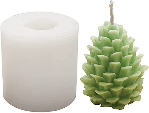 Pine Cone Candle Silicone Mould Cake Chocolate Candy Fondant Baking Making Moulds for Xmas Gifts Party Wedding Decoration Homemade Sugarcraft DIY
