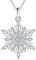 JO WISDOM Damen Kette Schneeflocke Silber 925,Halskette Anhänger mit 3A Zirkonia,Schmuck für Frauen