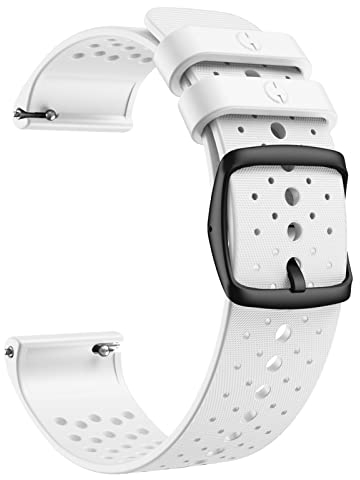 DAIKMZ Offizielles Silikon-Armband für Polar Vantage M Sport Smart Watch Ersatzband Mann Frau Armband Correa (Farbe: Weiß, Größe: Für Polar Vantage M)