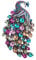 Strass Pfau Brosche Anstecknadel für Frauen Mädchen Mode Exquisit Übertrieben Großer Kristall Vogel Tier Broschen Anstecknadeln Vintage Kleid Accessoires Hochzeit Geburtstag Schmuck Geschenk Bunt CZ