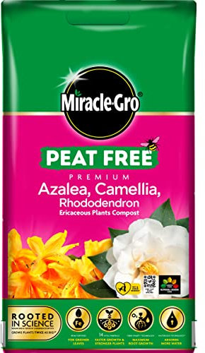 10L Miracle Gro Premium Compost, Peat Free, Multi-Purpose Fertilisers, Gardening Soils for Outdoor and Indoor Planting, Small to Large Plants (Azalea, Camellia, Rhododendron Plants)