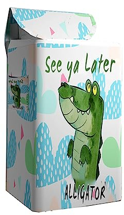 Odot Housse de Protection pour Machine à Laver Chargement par Le Haut, Couvre-Machine Protecteur Anti-Poussière Couverture pour Machine Lave-Linge et Sèche-Linge (S,Crocodile)