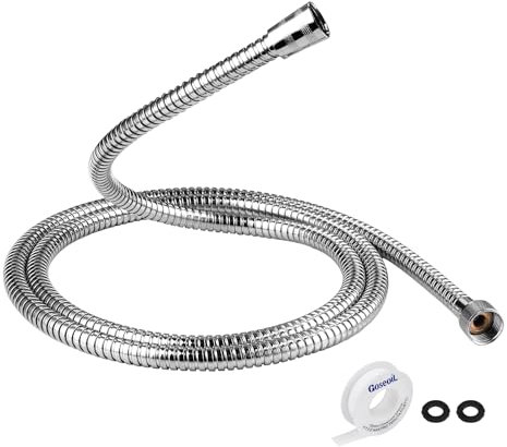 Goseoil Tuyau de douche extra long de 243,8 cm en acier inoxydable flexible et durable avec insert en laiton et écrou