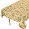 ANRO Wachstuch Tischdecke abwaschbar Wachstischdecke Plastik-Tischdecke Meterware edel glänzend eckig rund oval 100 x 140cm Schnittkante Pionen Gold
