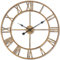 SkyNature Wanduhr Große Vintage, 60cm Industrie Metall Dekor Wanduhren, Leise Ohne Tickgeräusche Metall Uhr, Retro Wanduhr für Wohnzimmer, Küche, Schlafzimmer, Büro - Bronze