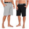 CityComfort Mens Pyjama Shorts - Comfy Lounge Shorts with Pockets Pack of 2 (3XL, Black/Grey)