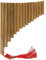 Panflöte mit 15 Pfeifen, G-Tonart, 15 Pfeifen, Bambus-Panflöte, Panflöten-Set mit Textilakzenten und Tragetasche, Traditionelles Chinesisches Musikinstrument, Panflöte, (Linke