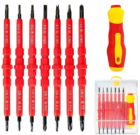 1 Set of 7-in-1 Insulated Screwdriver Set, Multifunctional Magnetic Screwdriver, Electrical Screwdriver Set, Electrician Screwdriver, Repair Tool Set
