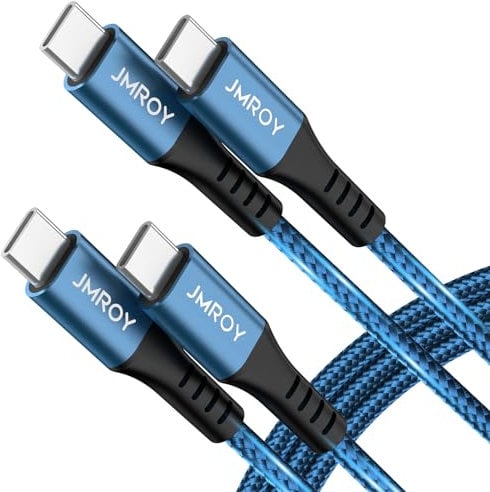 USB C to USB C Charger Cable 1M 2PACK, 60W 20V/3A PD Fast Charging Data Cable for iPhone 15, MacBook Air/Pro, iPad Pro/Air/Mini 6, Galaxy S23 Ultra, Huawei Mate 60