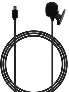 Micro USB Microphone fit for Akaso Brave 7le, EK7000, V500X Action Camera, Lavalier Lapel External Mic