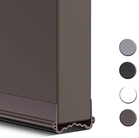 XAOCED Türdichtung Zugluftstopper für Türen 100cm, Schallschutz Türdichtung Unten Selbstklebend, Besser Geeignet für Türen Im Haus (Leicht zu installieren/Fällt Nicht Ab/Wiederverwendbar) (1, Braun)