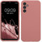 kwmobile Housse Compatible avec Samsung Galaxy A14 5G Coque - Housse de téléphone Protection Souple en TPU Silicone - Rose d'hiver