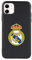 LA CASA DE LAS CARCASAS Real Madrid Silicone Case for iPhone 11, Transparent, Official Real Madrid License, Black