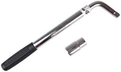 Unibos Heavy Duty Extendable Wheel Wrench 35.5cm-53cm with 17 & 19mm Socket - TUV Approved Lug Nut Wheels Remover