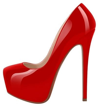 MissHeel Closed Toe Stiletto High Heels Pumps for Women Slip-on Invisible Platform Court Shoes Patent Leather Prom Wearing Red Size 12
