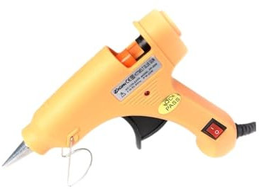 Crafting Melting Glue Gun, 20W Hot Melt Glue Gun, with Seal Wax Glue Sticks, Household DIY Industrial Guns, Heat Temperature Thermo Electric Repair Tool for DIY Arts Quick Home Repairs(Yellow Glue Gun
