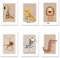 Bilder Babyzimmer Deko, Poster Kinderzimmer 6er Set, Wandbilder Bilder Boho Babyzimmer Deko Wandposter, (13x18cm) ohne Bilderrahmen, Wanddeko Wandbilder Kinderzimmer Mädchen und Jungen