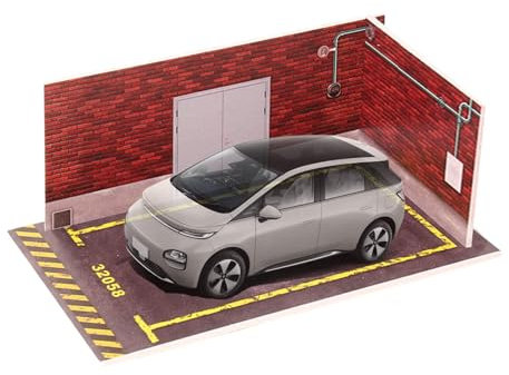 Scène d'affichage de voiture miniature, garage de voiture jouet en PVC à l'échelle 1:32 | Accessoires de voiture moulés sous pression pour les amateurs de voitures, parking de modèle automobile pour