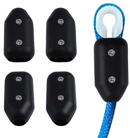 INCREWAY Morsetti per corda, 2 pezzi, morsetti riutilizzabili in plastica, adatti per corde in nylon o corde intrecciate da 7-8 mm