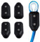 INCREWAY Morsetti per corda, 2 pezzi, morsetti riutilizzabili in plastica, adatti per corde in nylon o corde intrecciate da 7-8 mm