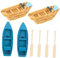 CIYODO Miniatur-bootsmodellfiguren Spielzeug Mikro-landschaftsboot Strandthema Mini-bootsfigur Für Puppenhaus