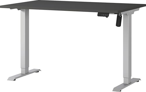 Germania Schreibtisch 8022-640, in Graphit/Silber, elektr. höhenverstellbar, 120 x 119 x 80 cm (BxHxT)