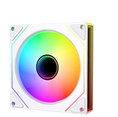 120 Mm ARGB Fan With Infinity Mirror Daisy Chain Design Prism 7 Pro Single Pack(White REGULAR)