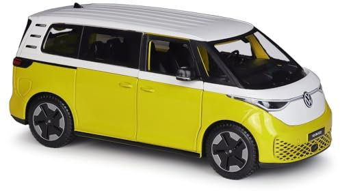 YCNXEB Miniatur Modelle Druckgussmetall Im Maßstab 1 24 Für Volkswagen ID.Buzz Audi Benz Legierung Neue Energie Reine Elektroauto-Enthusiastensammlung Originalgetreue Nachbildung(Yellow)