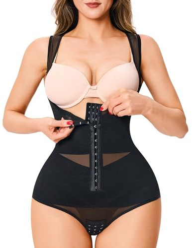 Body Modellante Donna con Reggiseno Incorporato - Body Snellente con Controllo Vita e Effetto Push-Up, Sollevamento Glutei e Ganci all'Inguine