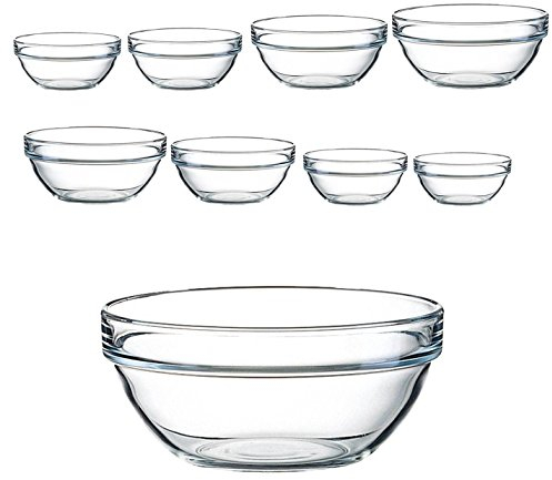 Arcoroc Ciotola Coppa Insalatiera per preparare Montare, impastare e frullare impilabile Empilable (17cm x 1pz)