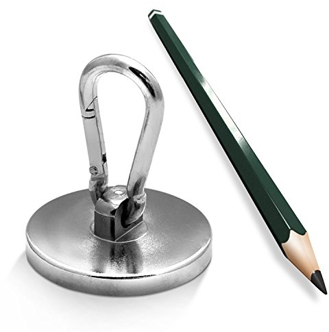 D20-D60mm Karabiner 12-100KG Neodym Magnethaken Topfmagnet, Karabiner:D60mm 100Kg (1St.)