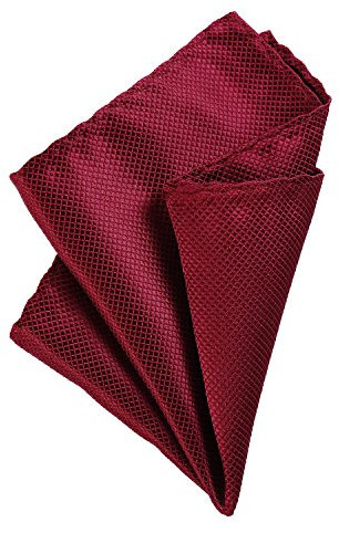 DonDon Herren Einstecktuch 21 x 21 cm formstabil und verstellbar für feierliche Anlässe bordeauxrot