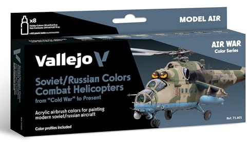Vallejo Model Air Set 71601 Soviet/Russian Colors Combat Helicopters Post WWII to Present (8)