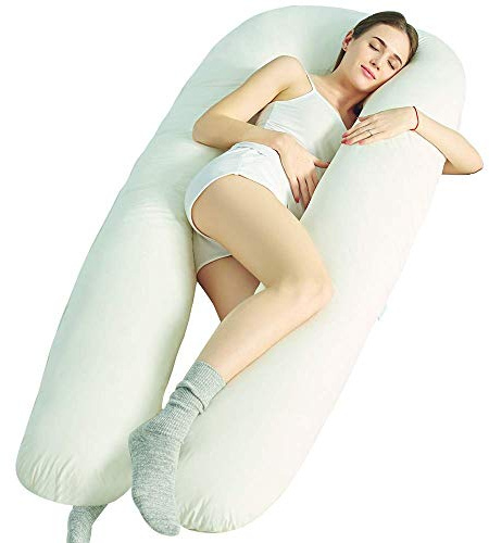 BIG 12FT U PILLOW ULTIMATE MATERNITY SUPPORT PILLOW - HOLLOWFIBRE - U SHAPED U PILLOWS SOFT CUDDLE PILLOW FULL LENGTH BODY PILLOW