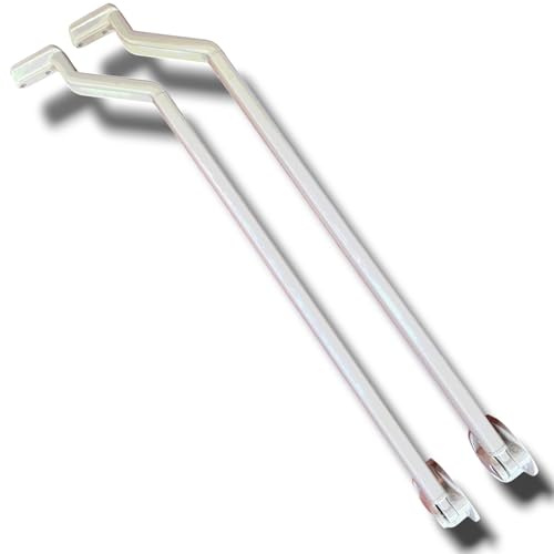 Teletoldo – Juego de 2 Brazos de 100 cmts. para toldo Pared de Aluminio Lacado Blanco – Anclaje a Pared – Alta Resistencia y Durabilidad - Incluye pletinas de sujeción a Perfil