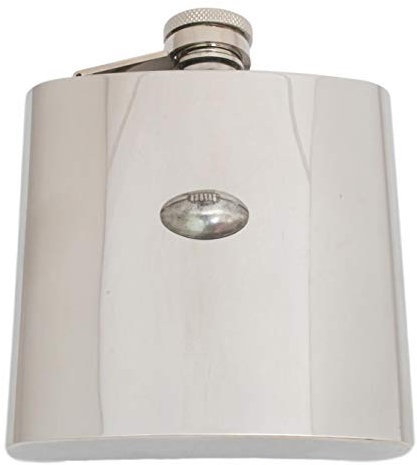 Gamekeepers Cottage gifts Rugby Ball Stainless Steel Hip Flask With FREE ENGRAVING Gift 305