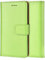 Genuine Leather Bookcase for iPhone 11 Premium authentic Genuine Leather Wallet case with Magnetic, Kickstand, Cash & Card Slots Stockproof Slim Flip bookcase cover 6.1 (Green)