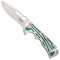 CRKT Unisex – Erwachsene NIRK Tighe II Taschenmesser, Grün-Silber, 18,8 cm