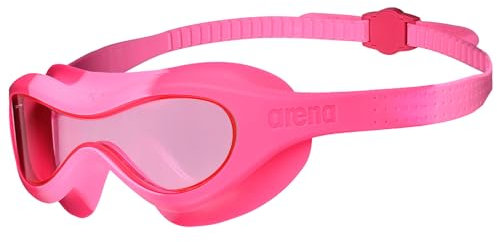 arena Spider Kids Mask Gafas de Buceo Antiempañamiento, Gafas de Natación con Lentes Grandes y Medianamente Oscuras para Cualquier Ambiente, Protección UV, Puente Nasal Autoajustable, Ajuste Ceñido